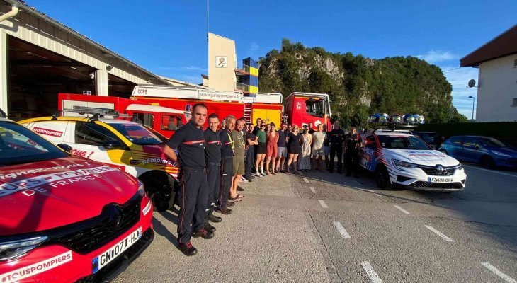 Moirans accueille la caravane des pompiers du Tour de France 