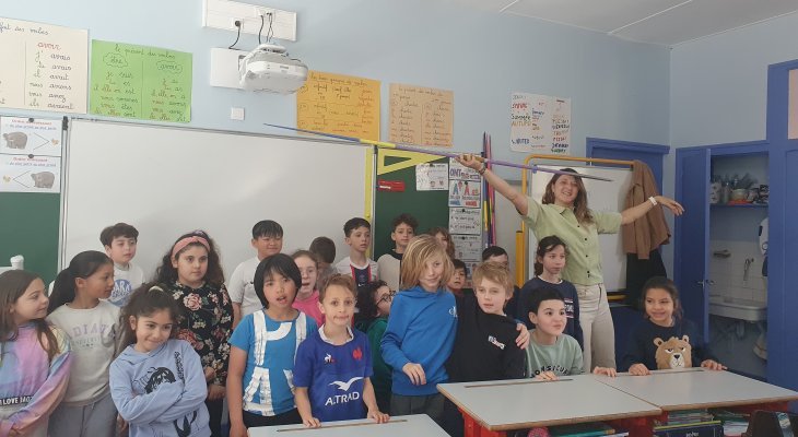 Margaux Nicollin,
une championne... à l'école