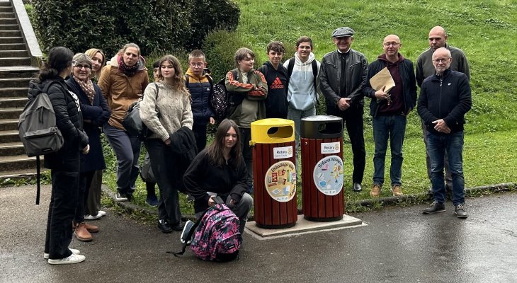 32 poubelles financées par le Rotary