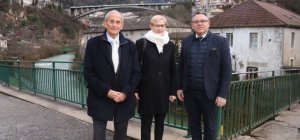 Le président du département, Gérôme Fassenet, en visite à Saint-Claude